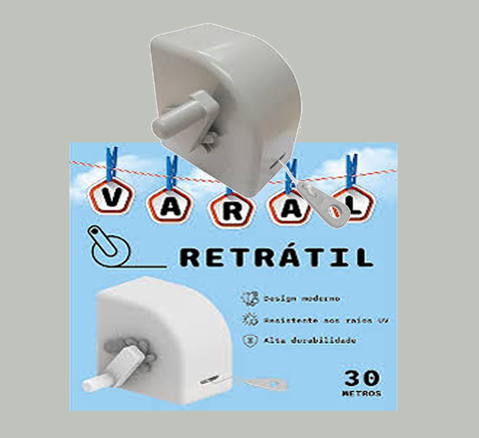 VARAL RETRÁTIL 30MTS